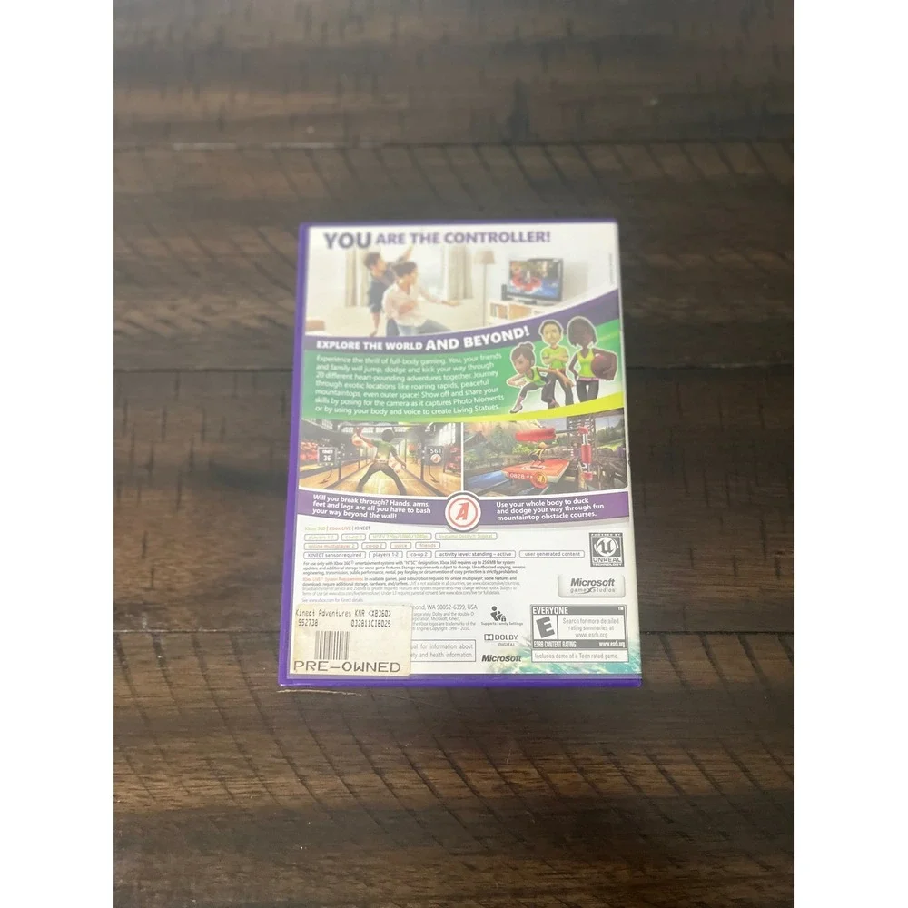 Kinect Adventures! Xbox 360 Game Microsoft Kinect Sensor Required CIB Excellent
